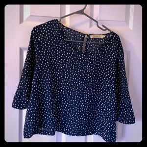 Propaganda blue blouse - slightly cropped